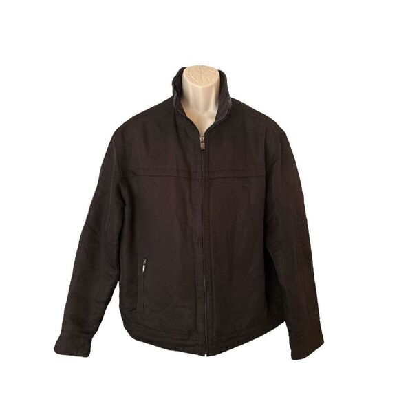 Men’s Dockers Jacket Black Polyester - Size Large - Picture 1 of 12